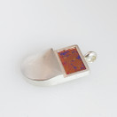 Kultakeskus, design by Nanny Still, titaani Riipus , Hopeaa -76