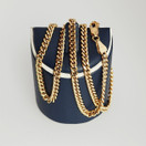 Panssariketju, 3/450mm, Kaulakoru 14k Kultaa