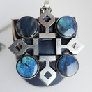 Kalevala Koru, Spektroliitti -Riipus, Kaulakoru Hopeaa -82