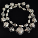 Kalevala Jewelry, 'Halikko' necklace + bracelet, Sterling -95