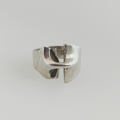 Lapponia, Björn Weckström, ' Styks' Sormus, Hopeaa -77