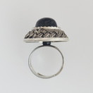 Turun Hopea oy , design by Pentti Sarpaneva, Punos Sormus,  spektroliitti,  Hopeaa-76