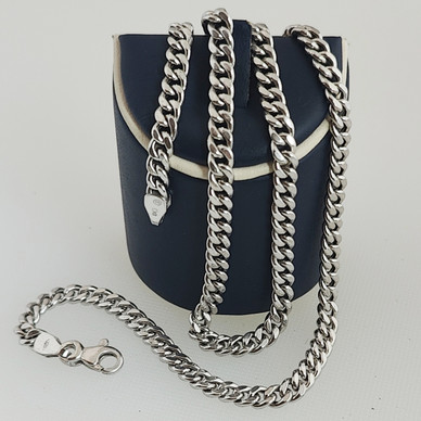 Kultajousi oy, valkokultainen Panssariketju , kaulaketju , 14k Kultaa