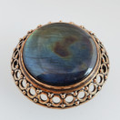 Kalevala Jewelry , brooch model 1515-4 'USKELA' , Bronze