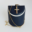 GHA, Ristiriipus 0,01ct timantilla, Rippiristi, Kaulakoru 14k Kultaa