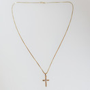 GHA, Ristiriipus 0,01ct timantilla, Rippiristi, Kaulakoru 14k Kultaa