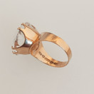Kultasepät Salovaara, Design by Kalevi Salovaara, Rock crystal Ring, 14c Gold -70