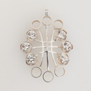 Kultasepät Salovaara oy, huikea Riipus , vuorikristallit, kaulakoru 925 hopeaa