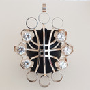 Kultasepät Salovaara oy, huikea Riipus , vuorikristallit, kaulakoru 925 hopeaa