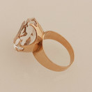 Kultasepät Salovaara, Design by Kalevi Salovaara, Rock crystal Ring, 14c Gold -70