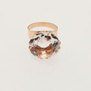 Kultasepät Salovaara, Design by Kalevi Salovaara, Rock crystal Ring, 14c Gold -70