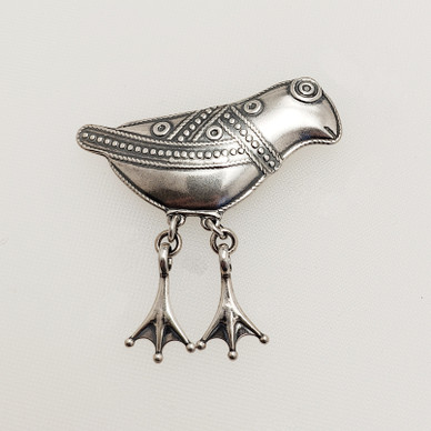 Kalevala Koru, (ISO) Hattulan lintu -solki, Hopeaa -96