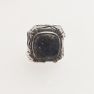 Turun Hopea oy,Pentti Sarpaneva, (iso) Kelo sormus, savukvartsi, hopeaa -69