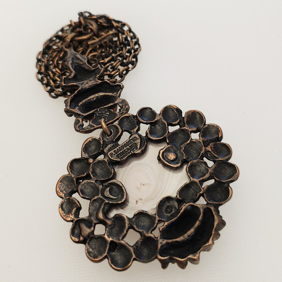 Pentti Sarpaneva, (big) Agate Pendant, Necklace, Bronze