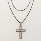 Kalevala jewelry, Cross-pendant, moon stone, Necklace, Sterling