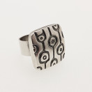 Kalevala Koru, 17,5mm, Maan Voima -Sormus, Hopeaa