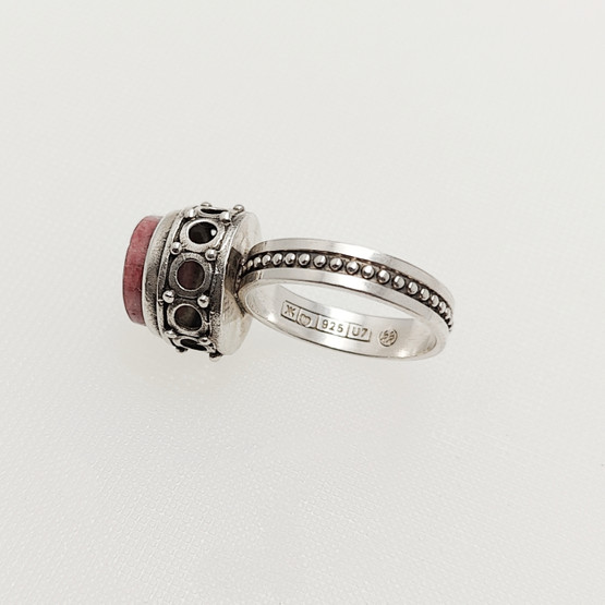 Kalevala Jewelry, Kai Lindström,  Rhodonite Ring-1515, Sterling-73