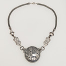 Kalevala jewelry, (big)  ' Sun Leo' Necklace, Sterling -97
