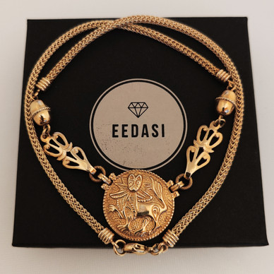 Kalevala Koru, Aurinkoleijona kääty, kaulakoru 18k kultaa , -99