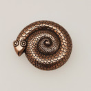 Kalevala Jewelry, (big) ' brass snake ' Brooch , Bronze