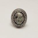 Kalevala Jewelry, Ring-1639 , Green Granite , Sterling
