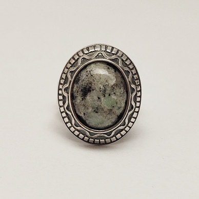 Kalevala Jewelry, Ring-1639 , Green Granite , Sterling