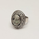 Kalevala Jewelry, Ring-1639 , Green Granite , Sterling
