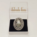 Kalevala Jewelry, Ring-1639 , Green Granite , Sterling