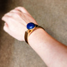 Kauniskoru , upea Rannerengas, Lapis lazuli , Rannekoru 14k Kultaa-74