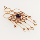 NW, Eino Westerback , näyttävä Ametisti Riipus, 14k Kultaa -69