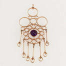 NW, Eino Westerback , näyttävä Ametisti Riipus, 14k Kultaa -69