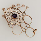 NW, Eino Westerback , näyttävä Ametisti Riipus, 14k Kultaa -69