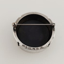 Kaunis koru oy | Heikki kaksonen | Finnish vintage Brooch | Onyx | Silver -65