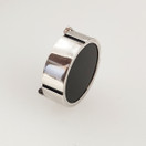 Kaunis koru oy | Heikki kaksonen | Finnish vintage Brooch | Onyx | Silver -65