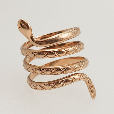 Kalevala koru, Käärme Sormus, 750 / 18k Kultaa -01