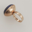 Kauniskoru , upea ja kookas Sormus, Lapis lazuli ,  14k Kultaa 74