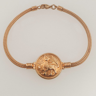 Kalevala Jewelry , ´Sun Lion´ -bracelet , amulet, 750 Gold 
