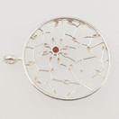 Kalevala jewelry, (big) Carmen -Pendant, Red garnet, Sterling 