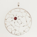 Kalevala jewelry, (big) Carmen -Pendant, Red garnet, Sterling 