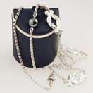 Kalevala koru, Mari Saari, Iris -kääty, hematiitit, Kaulakoru  Hopeaa