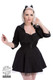 Black White Small Polka Dot Bolero, (XS,S)