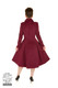 Evelyn Swing Coat in Burgundy, leveähelmainen talvitakki