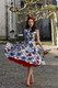 Elowen Floral Swing Dress, sinikukallinen kellomekko