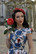 Elowen Floral Swing Dress, sinikukallinen kellomekko