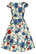 Elowen Floral Swing Dress, sinikukallinen kellomekko