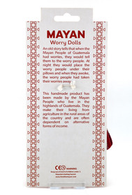 Huolinuket 4 kpl lahjapussissa 'Guatemalan Worry Doll' 60mm