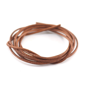 Nahkanauha Kahvinruskea lehmännahka matta 1,5mm / 1m