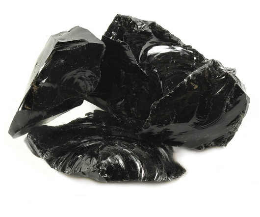 Obsidiaani Musta Raakapala 35-45mm