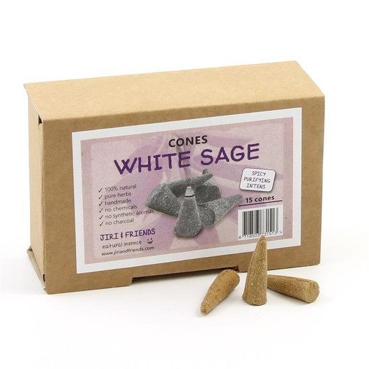 Jiri & Friends: White Sage / Valkoinen salvia kartiosuitsuke (15kpl)