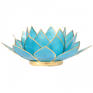 Lotus tuikkulyhty Turkoosi kultareunuksin
